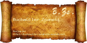 Buchmüller Zsanett névjegykártya
